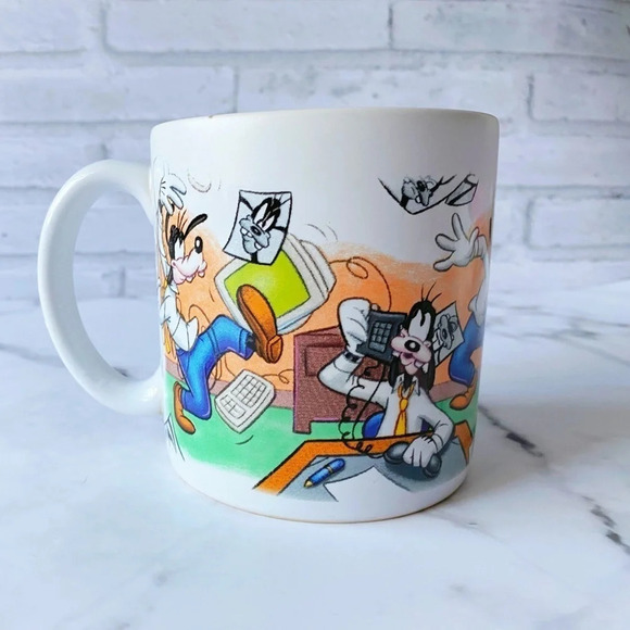 Disney Goofy Coffee Mug You  Don't Have To Be Goofy To Work Here...But It Helps! - Picture 1 of 8